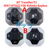 Original for Chery Jetour Traveller/T2 ID47 chip HITAG3 with FSK 434mhz keyless 4 button remote key