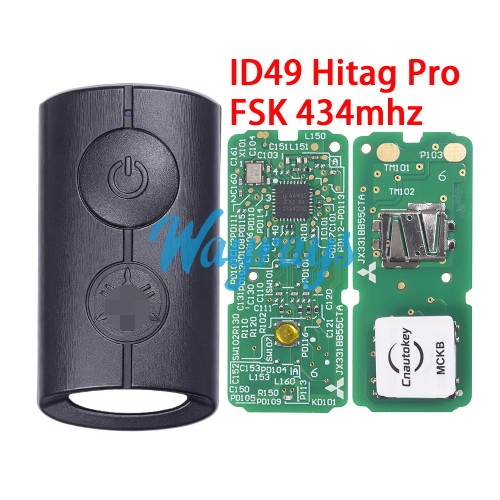 For Motorcycle Yamaha  NMAX XMAX NVX Lexi B74-H6261-02 ID49 chip Hitag Pro with FSK 434mhz 1 button remote key