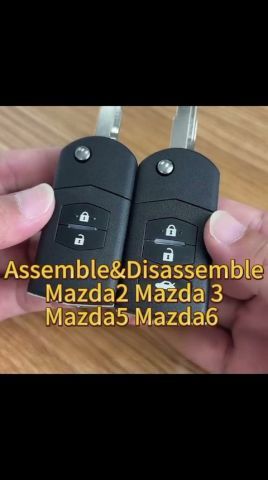 For Mazda key shell with oval logo place