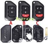 Original for Jeep Wrangler 4A chip PCF7939M with ASK 434mhz keyless remote key