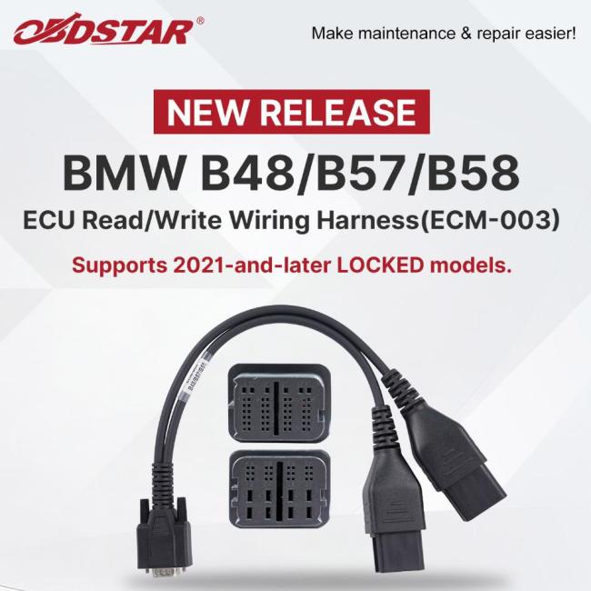 2026 OBDSTAR BMW B48/B57/B58 ECU Read/Write Wiring Harness (ECM-003) , Supports 2021-and-later Locked Models Work with G3/ DC706/ ECU Master