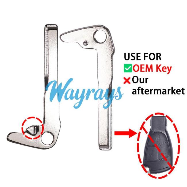 For Benz BGA emergency key blade for original,if need part for our aftermarket key&key shell,pls buy KZ-BEN010-P2