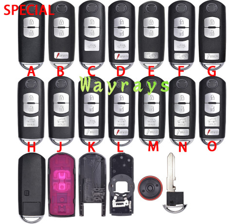 [New model②] For Mazda key shell with OEM logo place