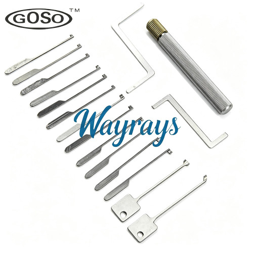 GOSO brand 12pcs hook pick tool,use for Kaba lock