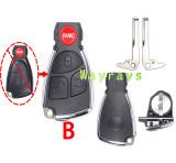 For Benz modified key shell  with round logo place