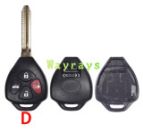 For Toyota key shell with oval logo place