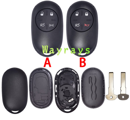 For Fiat 500E 500L 500X key shell without logo