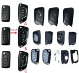 For Citroen peugeot modified key shell,pls choose button\battery clamp\logo place