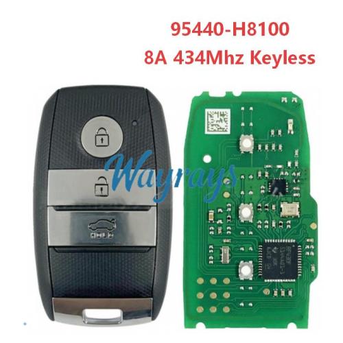 For Kia 2017+ Stonic 95440-H9100 8A chip with 434mhz keyless 3 button remote key