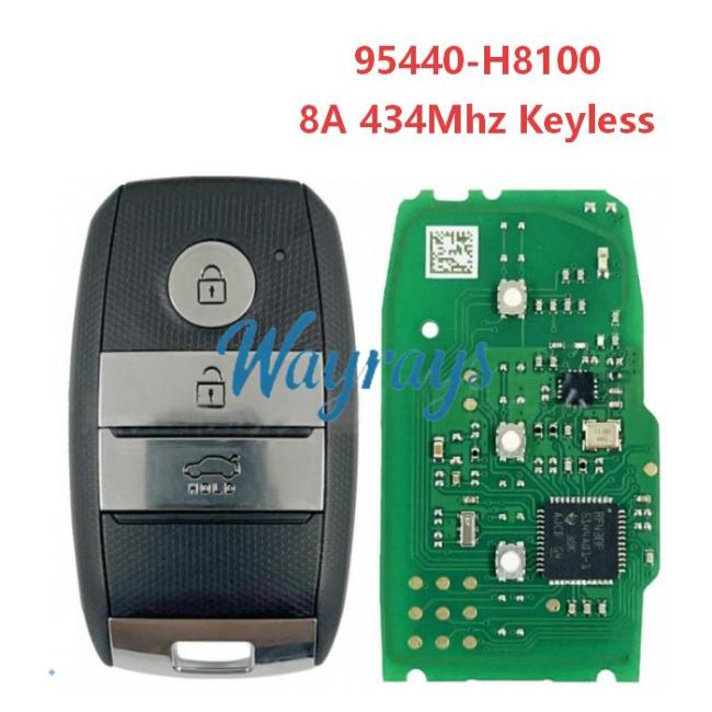 For Kia 2017+ Stonic 95440-H9100 8A chip with 434mhz keyless 3 button remote key