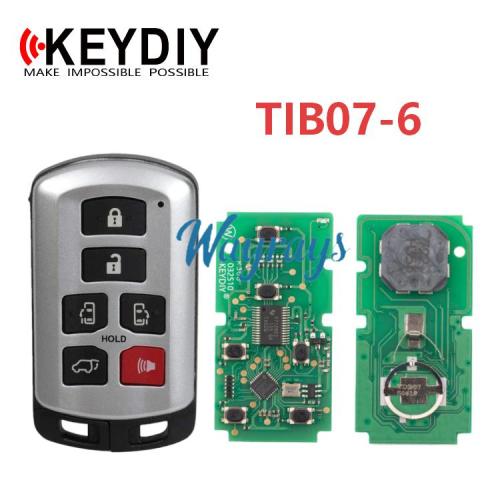 KEYDIY TIB07-6 Smart Key 6 Buttons,Used for Toyota 8A, 4D smart remote generation, with emergency function, supports repeated generation, and will support more remote types soon.