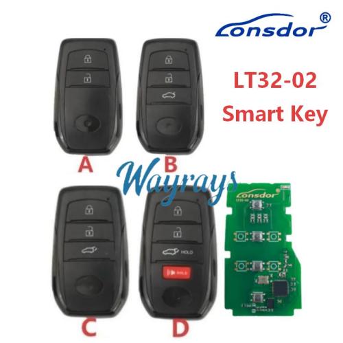 LONSDOR LT32 Series for TOYOTA/LEXUS 4A-B6 LT32-02 PCB Smart Key