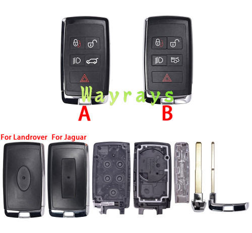 For Landrover 18years key shell for install original PCB with rectangle logo place or oval logo place