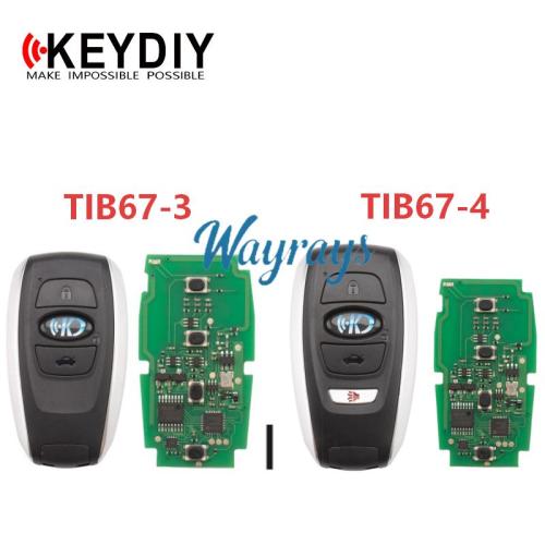 KEYDIY TIB67 Smart Key 3/4 Buttons,Used for Subaru 8A, 4D smart remote generation, with emergency function, supports repeated generation, and will support more remote types soon.
