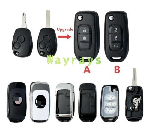 For renault modified key shell without logo place/with OEM logo place