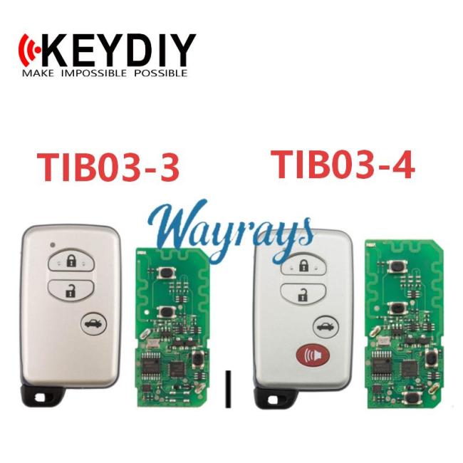 KEYDIY TIB03 Smart Key 2/3/4 Buttons,Used for Toyota 8A, 4D smart remote generation, with emergency function, supports repeated generation, and will support more remote types soon.