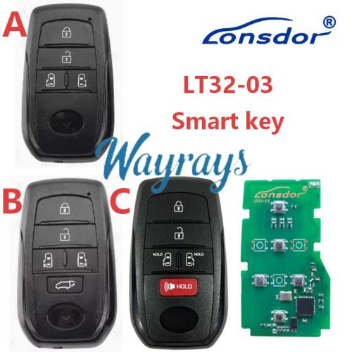 LONSDOR LT32 Series for TOYOTA/LEXUS 4A-B6 LT32-03 PCB Smart Key