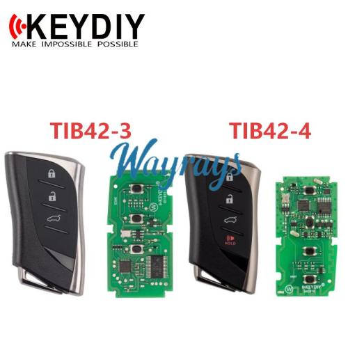 KEYDIY TIB42 Smart Key 3/4 Buttons,Used for Lexus 8A, 4D smart remote generation, with emergency function, supports repeated generation, and will support more remote types soon.