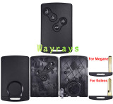 For Renault Megane / Koleos ID46 chip PCF7941A with FSK 434mhz 4 button remote key, half-unkeyless