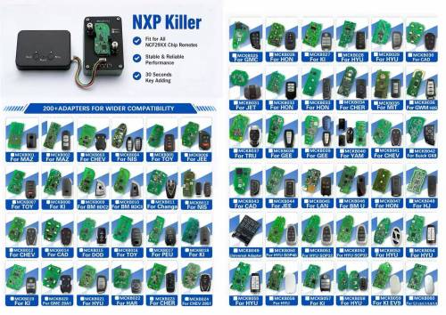 【Only Adapter After No.100】No Limited NXP Killer Tool |1 Minute Clone NXP Smart Key| Support all NXP smart original or aftermarket key fob