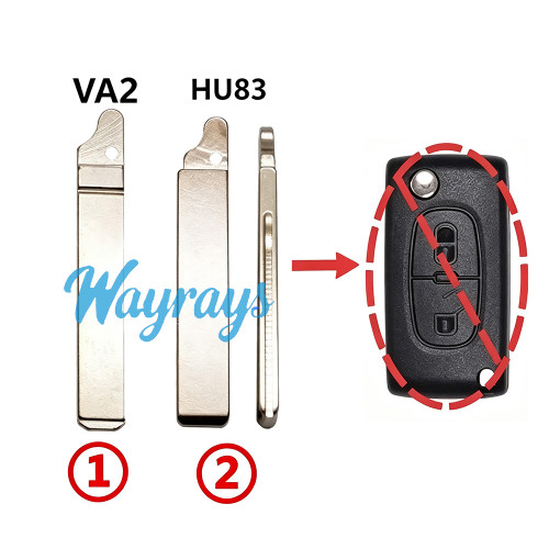 For Citroen peugeot VA2 blade for original flip,use for KZ-CIT018 KZ-CIT019