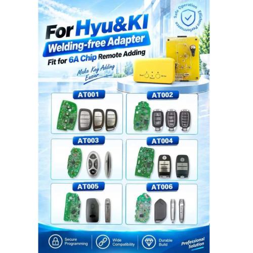 2026 For Hyundai Kia Chip Unlock/ Model Change.Welding Free Adapter, fit for 6A chip remote adding. 1 Kit= Main unit*1+Adapters*6