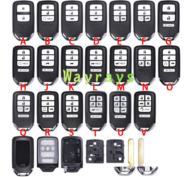 For Honda key shell without logo or with OEM logo place,
