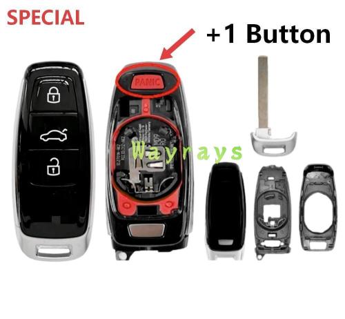 For Original Audi A6L A8L +1 button key shell with OEM logo place,also support VVDI Keydiy MLB,if you need small QTY,pls ask your sales