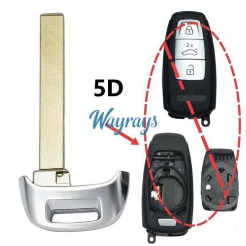 For Audi 5D emergency key blade