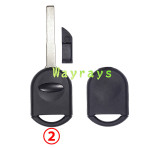 For Ford transponder key shell without chip with logo place