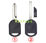 For Ford transponder key shell without chip without logo place