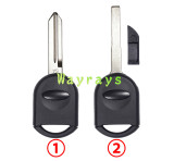For Ford transponder key shell without chip with logo place