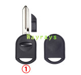 For Ford transponder key shell without chip with logo place