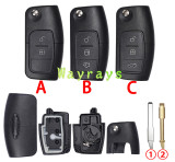 For Ford Focus Mondeo key shell with oval logo place