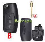 For Ford Focus Mondeo key shell with oval logo place