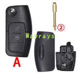 For Ford Focus Mondeo key shell with oval logo place