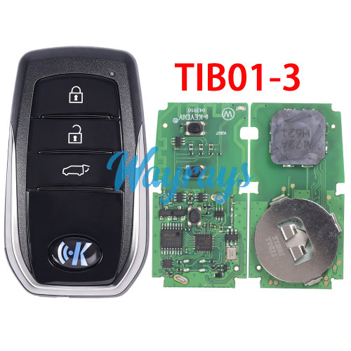 KEYDIY TIB01 Smart Key 3/4/5 Buttons,Used for Toyota 8A, 4D smart remote generation, with emergency function, supports repeated generation, and will support more remote types soon.