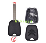 For Citroen transponder key shell with OEM logo place