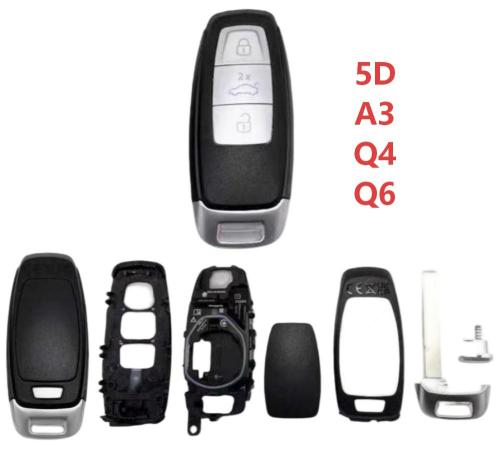 For Audi A3 Q4 Q6 5D key shell without logo place