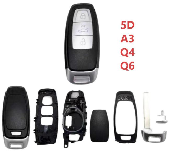 For Audi A3 Q4 Q6 5D key shell without logo place