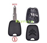 For Citroen transponder key shell with OEM logo place