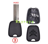 For Citroen transponder key shell with OEM logo place