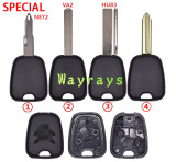 For Citroen transponder key shell with OEM logo place