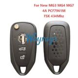 Original for MG3 MG4 MG7 ID4A chip PCF7961M with FSK 434mhz 3 button remote key