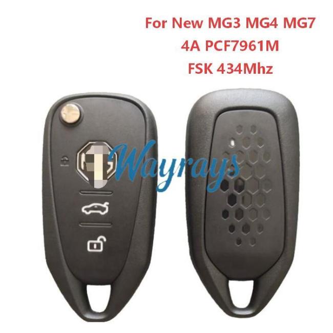 Original for MG3 MG4 MG7 ID4A chip PCF7961M with FSK 434mhz 3 button remote key
