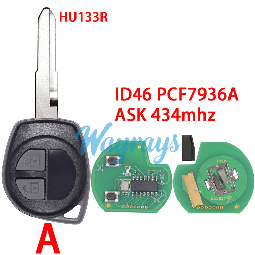 For Suzuki Swift TS002 ID46 chip PCF7936A with ASK 434mhz 2 button remote key