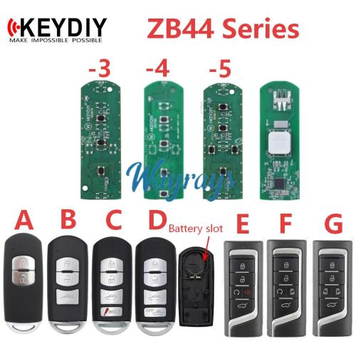 Keydiy ZB44-3(Only PCB) smart remote，For 46.47.48.49.4A、MQB48、5C chip types, match it to the car after generating it
