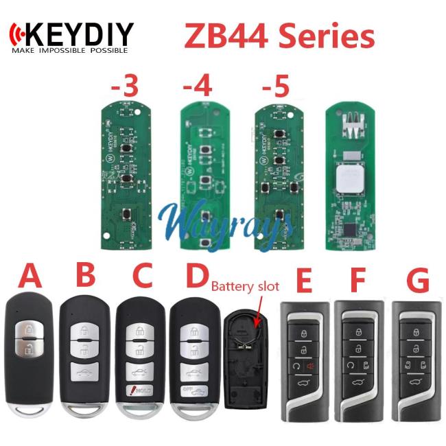 Keydiy ZB44-3(Only PCB) smart remote,For 46.47.48.49.4A、MQB48、5C chip types, match it to the car after generating it