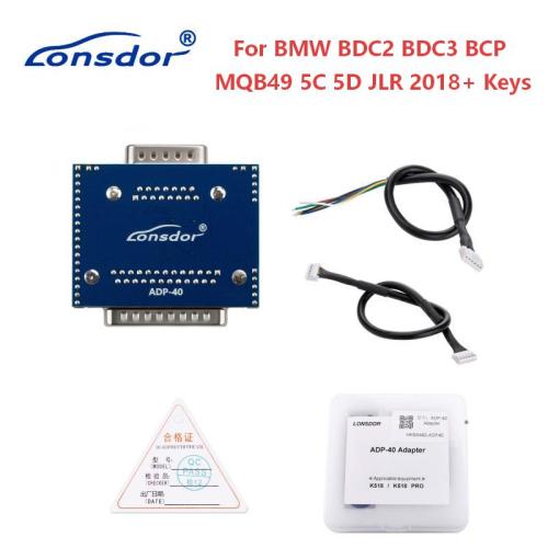 Lonsdor ADP40 Adapter, for BMW BDC2 BDC3 BCP MQB49 5C 5D JLR 2018+ Keys , Works with K518 Pro K518ISE Series