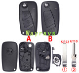 For Fiat/Iveco/Citroen/Peugeot  MPV/truck ID46 chip PCF7946A with ASK 434mhz 2/3 button remote key